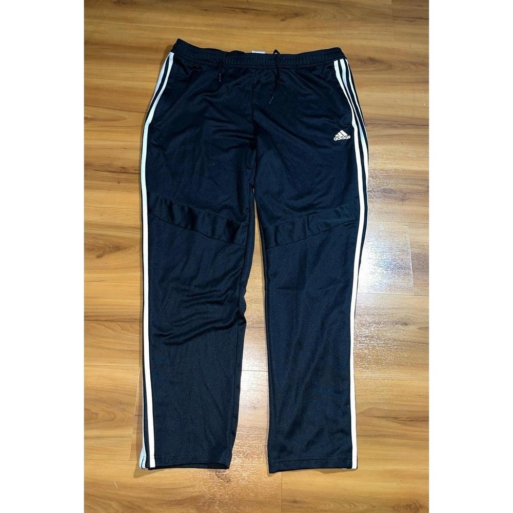 Womens Adidas 3-Stripe Athletic Performance Gym Running Tapered Track  Pants